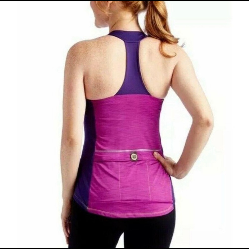 NWT Moxie T-Back Solid Tank Iris Medium Purple * - Picture 2 of 3